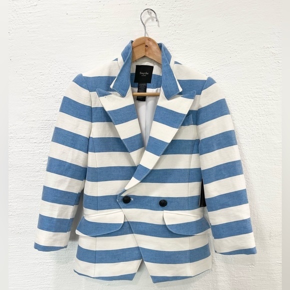 Smythe Jackets & Blazers - Smythe Spring Crossover Blazer Awning Stripe